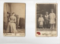 На левом фото прабабушка, на втором фото ее дети, тоже примерно 1910 год, Харьков